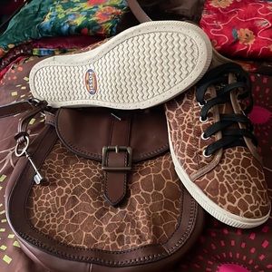 Fossil new sneakers & crossbar color brown/gold